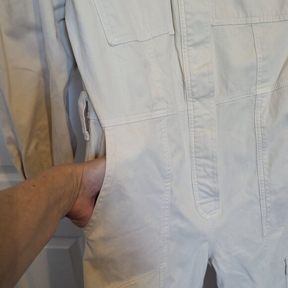 NWT | Banana Republic |  Womens Coverall Beige Andi Moleskin Flightsuit | M - Picture 6 of 14